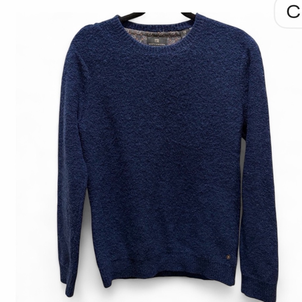 Scotch & Soda Navy Crewneck Wool Bland Sweater Small